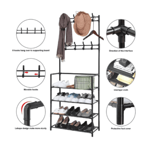 4-layer clothes and shoe rack