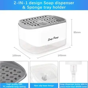 Soap Pump with Sponge Caddy