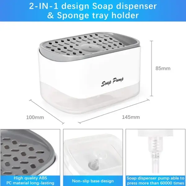 Soap Pump with Sponge Caddy