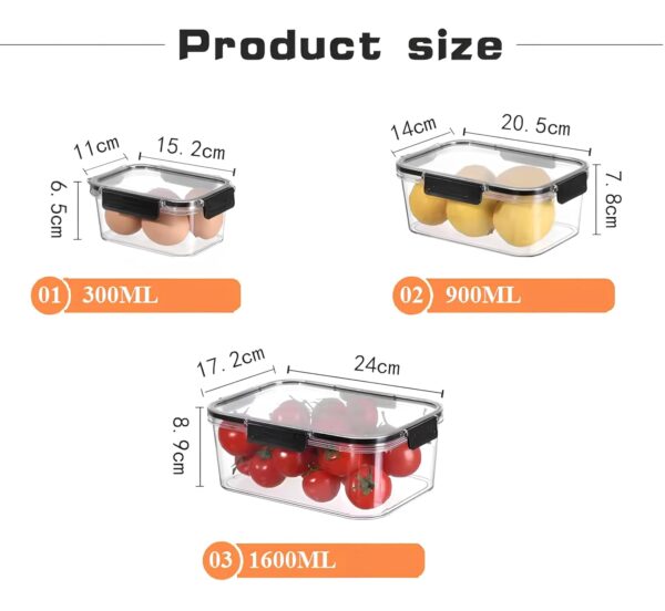 Airtight Containers for food 3 Sets